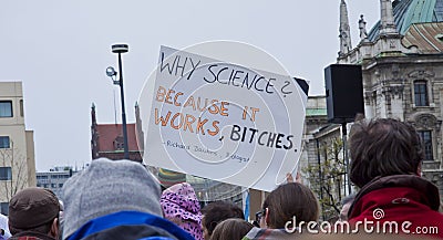 Science March Munich Germany on April 22 2017 Editorial Stock Photo