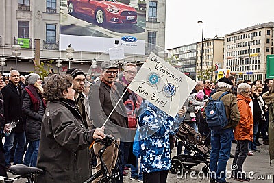 Science March Munich Germany on April 22 2017 Editorial Stock Photo