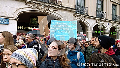 Science March Munich Germany on April 22 2017 Editorial Stock Photo