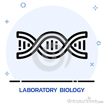 Science molecule model line style Vector Illustration