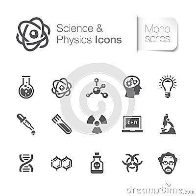 Science & physics related icons Vector Illustration