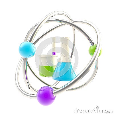 Science and research glossy icon isolated Stock Photo