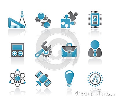 Science and Research Icons Vector Illustration