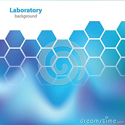 Science and Research - laboratory blue background - Vector Illustration