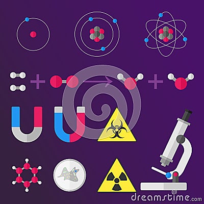 Science stuff signs Vector Illustration