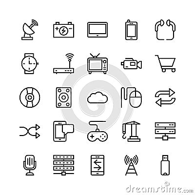 Science and Technology Line Vector Icons 11 Stock Photo