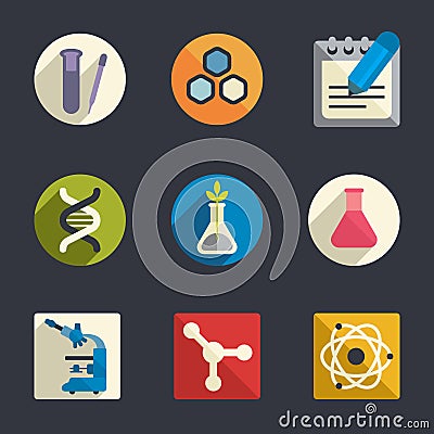 Flat Icon Science Royalty Free Stock Images - Image: 33912739