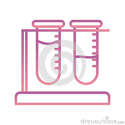 Science tubes gradient style icon vector design Vector Illustration