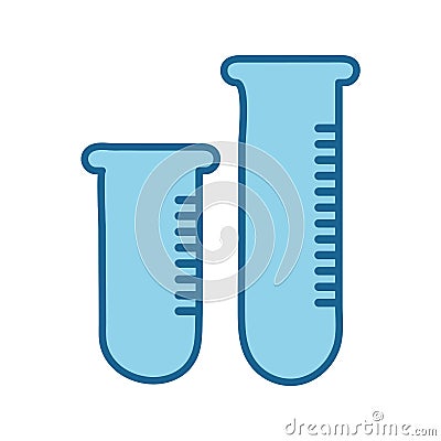 Science tubes line and fill style icon vector design Vector Illustration