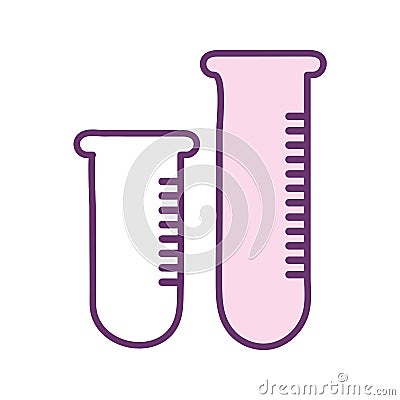 Science tubes line style icon vector design Vector Illustration