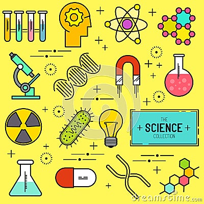 Science Vector Icon Set Vector Illustration