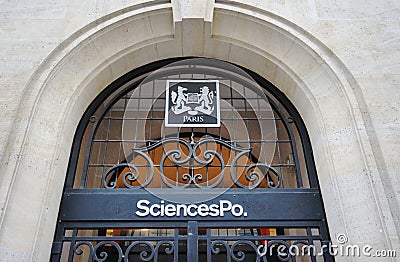 Sciences Po Paris Editorial Stock Photo