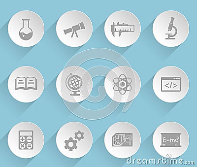 sciences web icons Vector Illustration