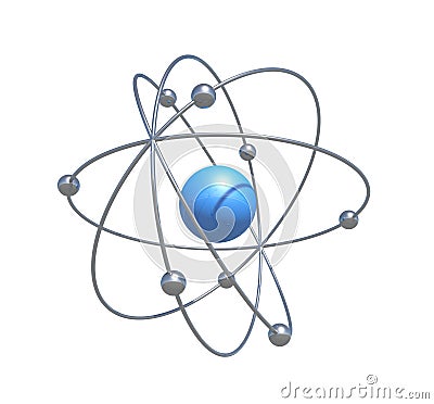 Scientific atom particle Stock Photo