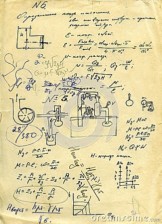 Scientific calculations Stock Photo