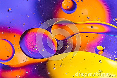 Scientific image of cell membrane. Macro up of liquid substances. Abstract molecule atom sctructure. Water bubbles. Macro shot of Stock Photo