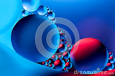 Scientific image of cell membrane. Macro up of liquid substances. Abstract molecule atom sctructure. Water bubbles. Macro shot of Stock Photo