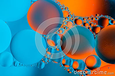 Scientific image of cell membrane. Macro up of liquid substances. Abstract molecule atom sctructure. Water bubbles. Macro shot of Stock Photo