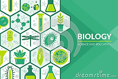 Scientific laboratory research creative banner. Vector illustration Vector Illustration