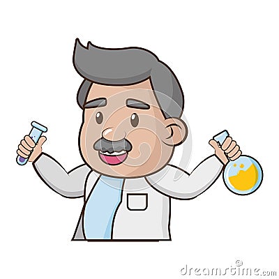 Scientific laboratory science Vector Illustration