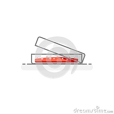 Scientific Petri Dish - Laboratory glassware icon 6. Flat design concept. Vector illustration. Vector Illustration