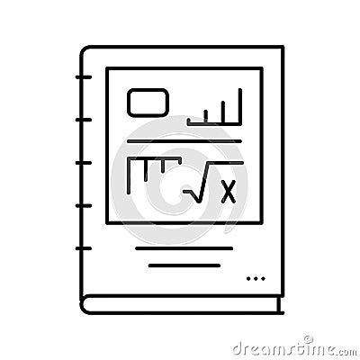 scientific report line icon vector illustration Vector Illustration