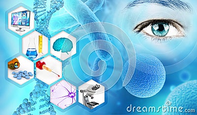 Scientific research abstract backdrop Stock Photo