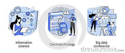 Scientific research abstract concept vector illustrations. Vector Illustration