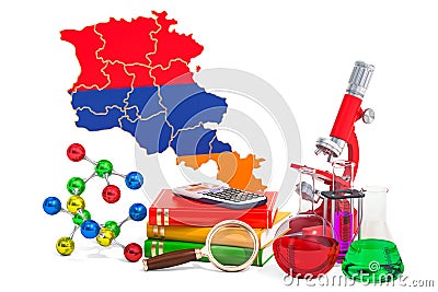 Scientific research in Armenia concept, 3D rendering Stock Photo