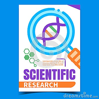 Scientific Research Creative Promo Banner Vector Vector Illustration