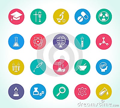 Scientific research icons Vector Illustration