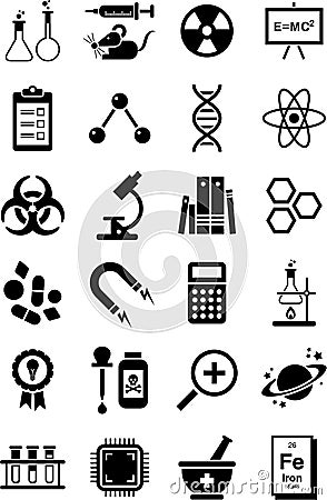 Scientific set Vector Illustration