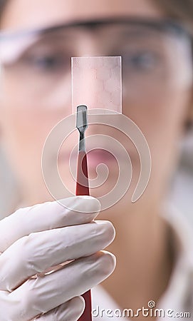 Scientific showing a piece of graphene with hexagonal molecule. Stock Photo