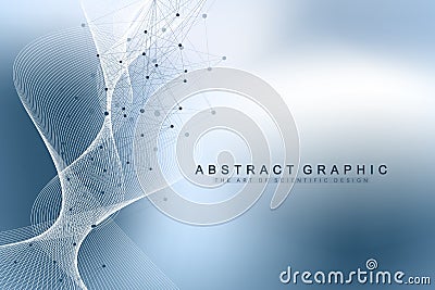 Scientific vector illustration genetic engineering and gene manipulation concept. DNA helix, DNA strand, molecule or Vector Illustration