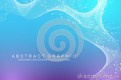 Scientific vector illustration genetic engineering and gene manipulation concept. DNA helix, DNA strand, molecule or Vector Illustration