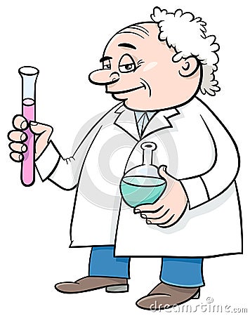 Scientist cartoon character Vector Illustration