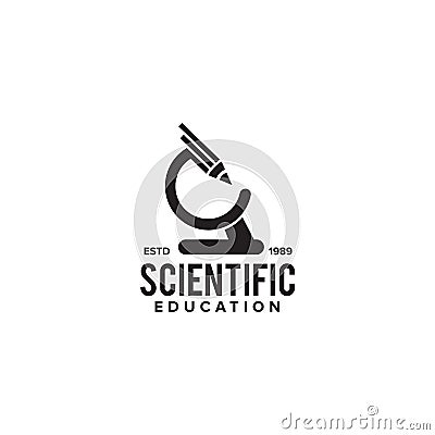 Scientist education logo design template Vector Illustration