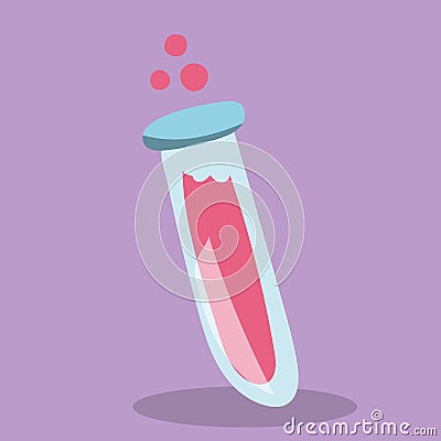 scientist girl testtube pink 18 Vector Illustration