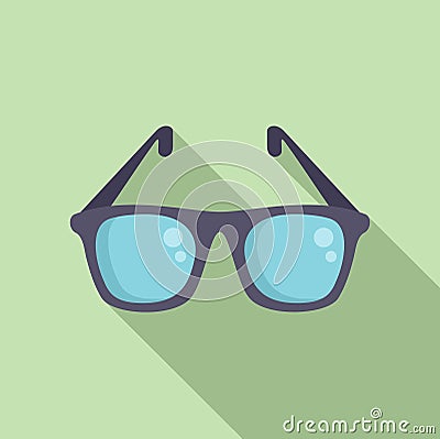 Scientist glasses icon flat vector. Lab research Stock Photo