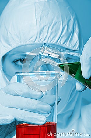 Scientist in a laboratory Stock Photo