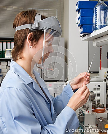 Scientist, laboratory, seven Stock Photo