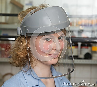 Scientist in mask Stock Photo