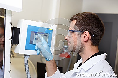 Scientist research Stock Photo