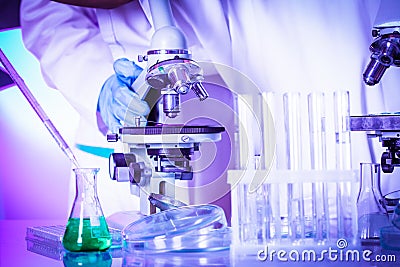 scientists in the chemical laboratory Stock Photo