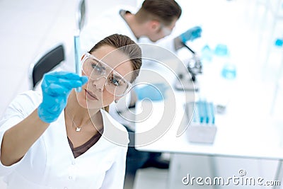 Scientists chemists working in the laboratory Stock Photo