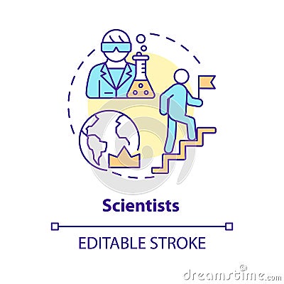 Scientists concept icon Vector Illustration