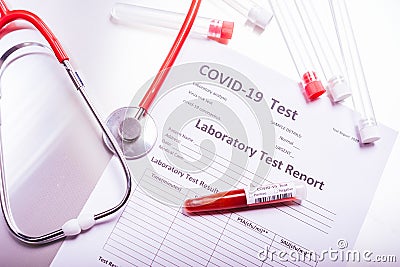 Scientists studying a cure for covid disease caused by a virus, testing in laboratories Stock Photo