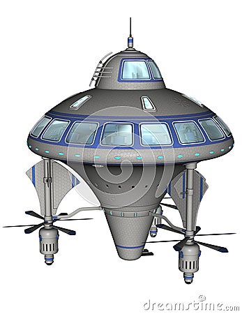 Scifi spaceship Stock Photo