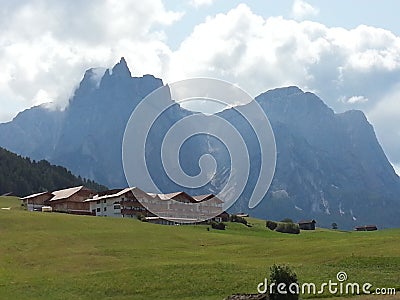 Sciliar mountain in Sud Tyrol Stock Photo