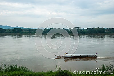 Scinic along side Mekong river Stock Photo